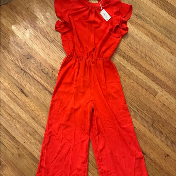 Ruffle Sleeve Jump Suit Size Small NWT - Picture 3 of 6